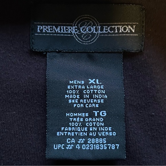 Premiere Collection Men's Brown V-Neck Cotton Long Sleeve XL Modern Minimalist - Picture 3 of 5